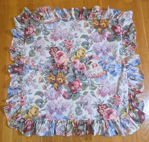 Ralph Lauren Allison Euro Sham Floral Ruffle 26x26 Grandmillennial Cottagecore